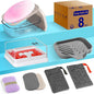 PEISAINOX Travel Soap Case, Leakproof Soap Container with Lid, Portable Bar Soap Holder for Traveling, Soap Dishe for Bathroom, Shower, Gym, School, Camping, Vacation, Outdoor (Clear&Gray)
