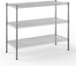 18" Deep x 42" Wide x 34" Height Wire Shelving Kit | 3-Tier | NSF Commercial Storage Rack Unit