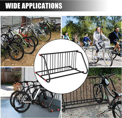 Commercial Grid Bike Rack for 10 Bikes - Heavy Duty Metal Bike Stand Floor, 51.8 LBS Q235 Steel Outdoor Bicycle Parking Rack for Garage, Retail, School, Backyard, Bike Shop (Double Side)