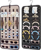 BAGSMART Hanging Jewelry Organizer Claw Clip Holder for Headbands, Sunglasses, Hair Clips, Claw Clips Double-Sided on Closet, Wall, Door, 1 piece, Large-Black