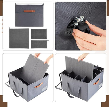AceOrbit Large Rolling Shoe Organizer 360 Degree Wheeled Fits up to 16 Pairs, Storage Box with Brake and Clear Dust Cover, Adjustable Dividers, Protects Shoes from Dust and Moisture
