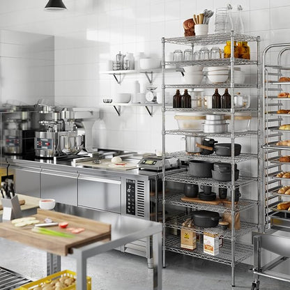 21" Deep x 30" Wide x 86" Height Wire Shelving Kit | 10-Tier | NSF Commercial Storage Rack Unit