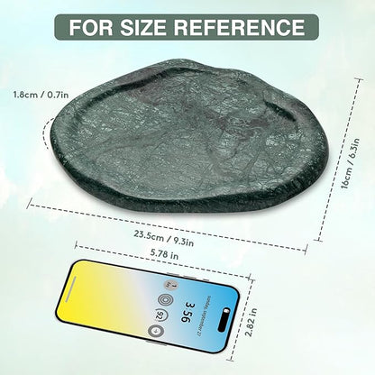Natural Marble Trinket Tray – 9"x6" Cloud Shaped Decorative Dish for Jewelry, Keys, Perfume, Cosmetics, Vanity, Bathroom, Candle, Kitchen & Countertop | Stone Catchall or Gift (Indian Green)