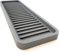 Silicone Sink and Surface Organizer Tray, Sponge Holder, Vanity Tray, Heat Safe, Dishwasher Safe, for Bathroom and Kitchen Organization (Grey, 12"x4")