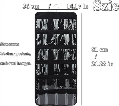 PACMAXI Over The Door Shoes Organizer for 12 Pairs of Baby Shoes Boys Girl, Hanging Baby Shoe Organizer with Hanger(Polyester Material-Black)