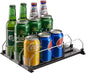 Soda Can Dispenser for Refrigerator with Adjustable Pusher Glide - Perfect for Soda, Beer, and Other Beverages (3 Rows, 12"D)