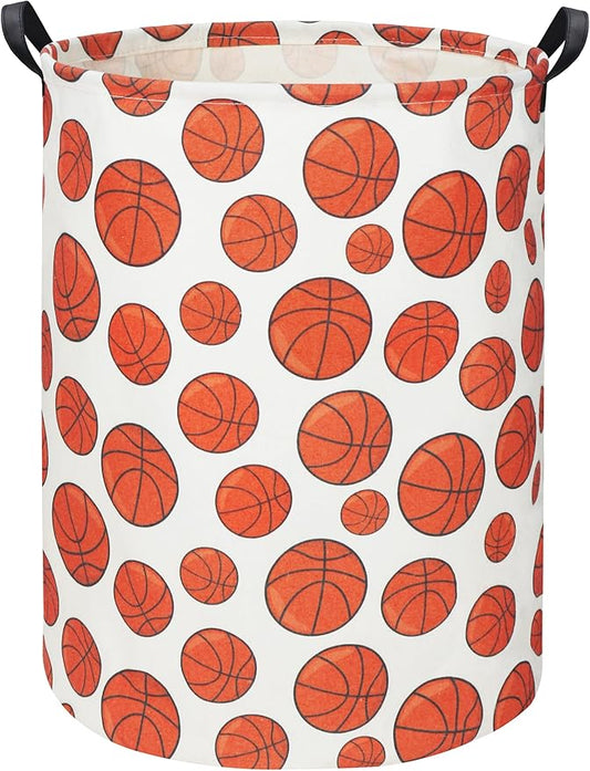 Basketball Kids Laundry hamper Baby Hamper for Nursery Boy and Girl Hamper Cute Kids Toys Storage Bin Organizer Room Decor for Home(Basketball)
