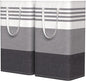 WOWBOX 2 Pack Laundry Baskets, Laundry Hampers, Freestanding Dirty Clothes Hampers with Reinforced Handles & Cross Stitch & Waterproof Coating, for Laundry Bedroom Bathroom Dorm,88L Grey