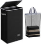 SOLEDI Slim Laundry Hamper with Lid, Narrow Laundry Basket with Removable Bags, Dirty Clothes Hamper with handle, Small Hamper perfect for Laundry room, Bathroom, Bedroom, Small spaces. 70L Black