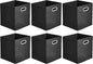 Amazon Basics Collapsible Cube Storage Bins, Space-Saving, Organizing Fabric Bins with Handles, 10.5" x 10.5" x 11", Black, 6-Pack