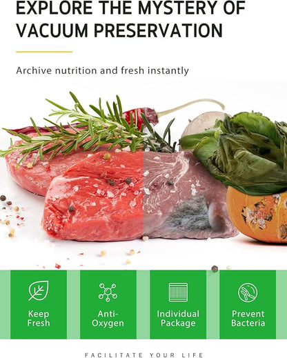 Syntus Vacuum Sealer Bags for Food, 6 Rolls 11" x 16' Commercial Grade Bag Rolls, BPA Free Food Vac Bags for Storage, Meal Prep or Sous Vide