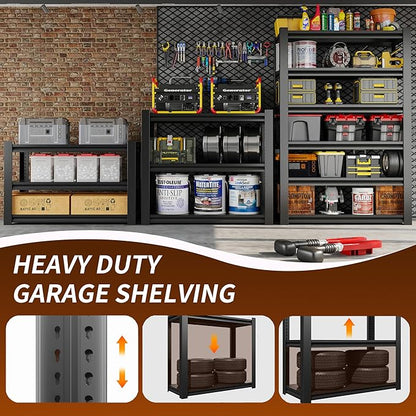 83" Garage Shelving Units and Storage 6 Tier,Heavy Duty Metal Shelves Adjustable,3600lbs Garage Storage Shelves,Sturdy Steel Utility Rack Industrial Tool Shelf for Basement Shop