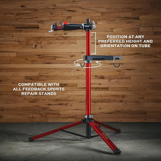Feedback Sports | Tool Tray for Bike Repair Stands | Compatible W Upright Repair Stands | Black