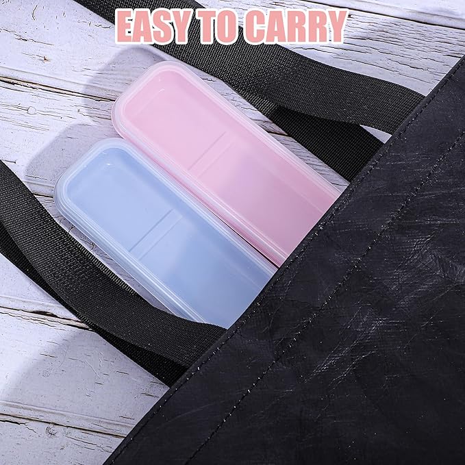 2 Pcs Portable Flatware Box, Utensil Holder Chopstick Case Simple Travel Tableware Storage Case for Fork Spoon Chopsticks Lunch Box