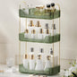 YCIA&DONE Bathroom Organizer Countertop, Makeup Storage, Skincare Cosmetic Tray Shelf, Perfume Holder Rack for Vanity Counter, Large Capacity, Easy to Install, Clean, 3 Tiers, Vintage Green