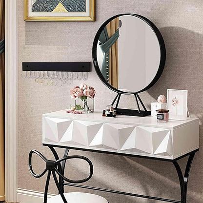 SCUNDA Wall Mounted Necklace Holder, Classic Style Necklace Holder, Tangle-Free Wall Jewelry Organizer with 28 Hooks(2 Packs,Black)
