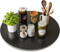 19.7" Lazy Susan Turntable–360° Sinteredstone Silent Anti-Slip Turntable, Table Top Centerpiece for Kitchen, Pantry, Spice Rack, Refrigerator & Dining Table, Black
