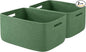 OIAHOMY Storage Basket for Shelves, Closet Cube Storage Bins Baskets for Clothes Blanket Towels, Baby Nursery, Toy Baskets Box, Woven Rope Basket, 15.75 * 11.81 * 7.09 IN, 2 Packs Olive Green