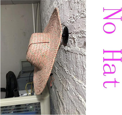 Cowboy Hat Rack/Invisible Cowboy Hat Rack for Wall/Hat Organizer/Cowboy Hat Holder Storage Display/Cowboy Hat Dryer Stand/Wall Mount - Suitable for All Kinds of hat Helmets - No Hat, 2-Pcs
