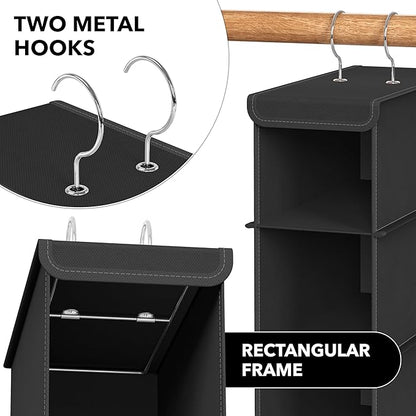 Simple Houseware 10 Shelves Closet Hanging Shoe Organizer, Black