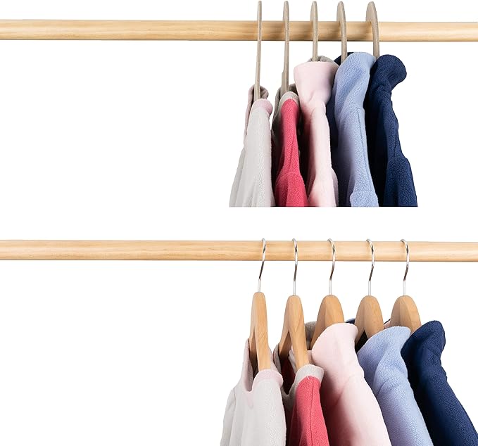 17" Eco-Friendly Cardboard Hangers for Adult Clothes - 50 Pack of Durable, Recyclable Paper Coat Hangers - Perfect for Storage and Drying of Men's and Women's Clothing