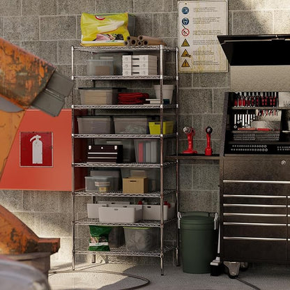 24" Deep x 36" Wide x 86" Height Wire Shelving Kit | 8-Tier | NSF Commercial Storage Rack Unit