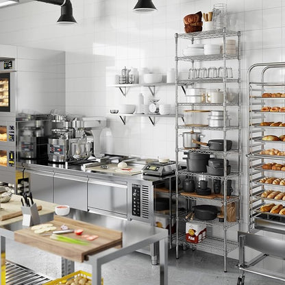 14" Deep x 24" Wide x 96" Height Wire Shelving Kit | 10-Tier | NSF Commercial Storage Rack Unit
