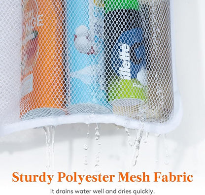Lifewit Cruise Essentials Shower Caddy Must-Have, 7 Pockets Hanging Bathroom Organizer with Quick-Dry Mesh, Portable Shower Bag to Storage Soap, Shampoo, for RVing, Travel, Camping, White, 1 Pack