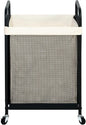 STO STO Laundry Hamper, 90L Rolling Laundry Sorter Cart with Removable and Washable Liner Bag, Clothes Hamper with Wheels and Metal Handle for Laundry Room and Bedroom