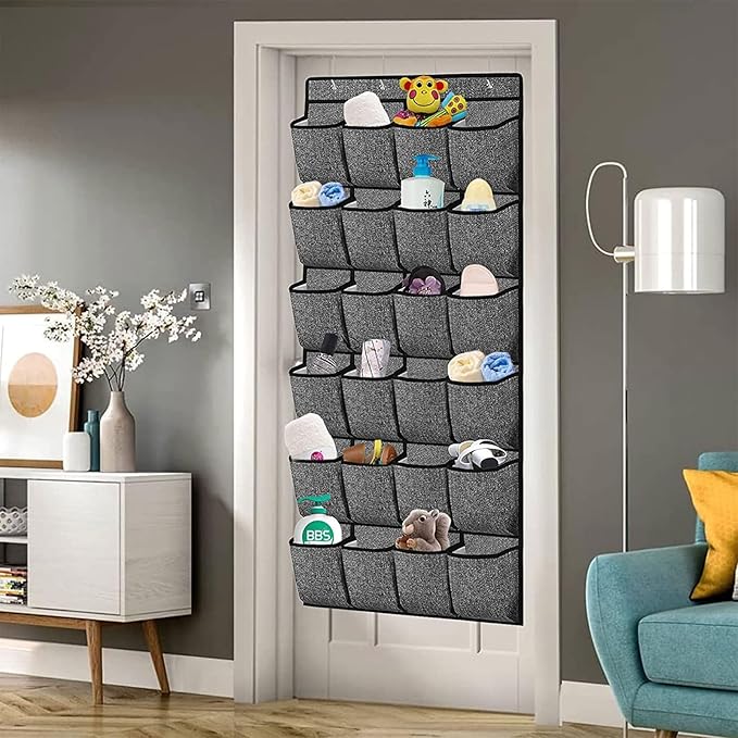 24Compartment Storage Bag For Socks Underwear Stationery Door Hanging Pantrys Organizer Pockets Organizer