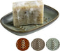 Miamolo Ceramic Soap Dish Bar Soap Holder for Shower, Soap Dishes for Bar Soap Sponge, Shower Soap Saver Tray for Bathtub Bathroom Kitchen Sink, Housewarming Gift, Pro-Environment, Dark Green