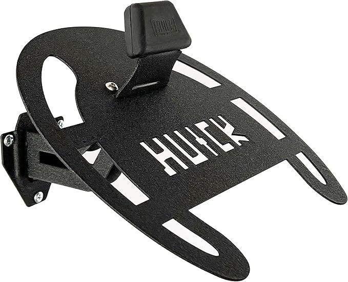 HUCK Helmet Stand Garage Organizer Wall Mount Rack for Motorcycle Helmets, Hats, Coats (Basic, Black)