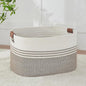 Large Woven Laundry Basket Hamper, 72L Cotton Rope Storage Bin for Blankets, Toys, Clothes, Decorative Nursery Hamper for Living Room, Baby Nursery, Bathroom, Bedroom, Kids Storage, Brown