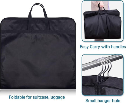 KIMBORA 60" Dress Garment Bags for Hanging Clothes Travel, Gusseted Garment Bags for Closet Storage with Handles for Long Gowns, Coats（3 Packs）