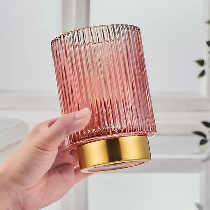 Makeup Brush Holder Organizer,Toothbrush Holders,Desk Pen Pencil Holder,Multifunctional Vintage Glass Brush Cup(A3-22-US)