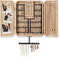 Pinzoveco Hanging Jewelry Organizer, Wall Mounted Jewelry Organizer for Earring Holder Organizer, Jewelry Cabinet Holder Jewelry Storage Box for Earrings, Necklaces, Bracelets, Ring Holder