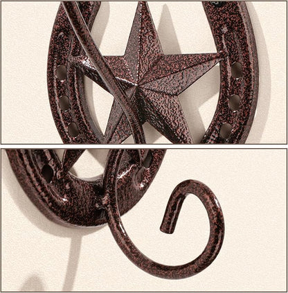 Cowboy Hat Organizer Rack for Wall 4 Pack Metal Cowboy Hat Holder Wall Mounted Iron Western Wall Decor Horseshoe Hat Hanger for Storage and Display at Closet Bedroom Living Room