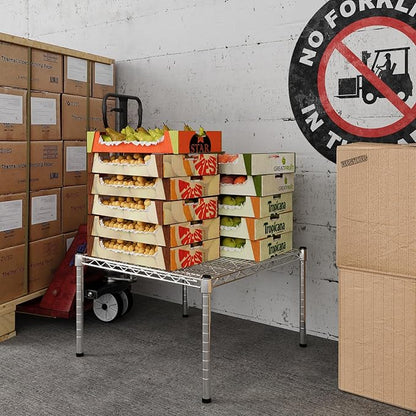 24" Deep x 24" Wide x 14" Height Wire Shelving Kit | 1-Tier | NSF Commercial Storage Rack Unit