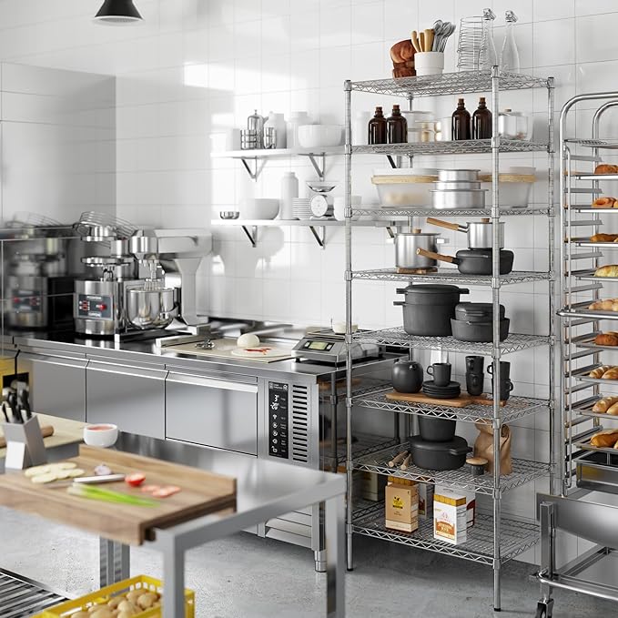 21" Deep x 30" Wide x 86" Height Wire Shelving Kit | 8-Tier | NSF Commercial Storage Rack Unit