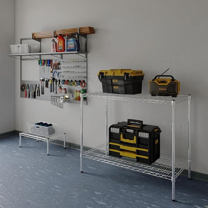 21" Deep x 42" Wide x 34" Height Wire Shelving Kit | 2-Tier | NSF Commercial Storage Rack Unit