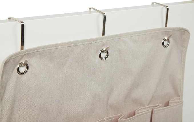 Covermates Over the Door Shoe Organizer - Heavy Duty Material, Stainless Steel Hooks, Grommets - Closet Storage, Beige Heather