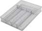 YBM HOME Metal Silverware Organizer for In-Drawer Cutlery Storage, 5 Compartment Mesh Cutlery Flatware Tray Sorts Kitchen Utensils, Great for Office Supplies 1133-12