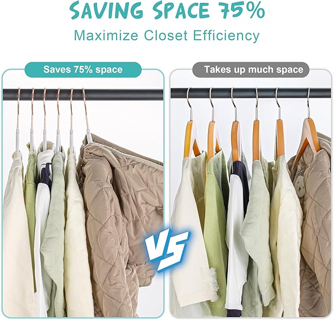 50 Pack Velvet Baby Hangers Non-Slip Clothes Hanger with Swivel Hooks, Space Saving Infant Toddler Closet Organizers, Ultra Thin Durable Child Hangers for Nursery, Kids, Children Wardrobe