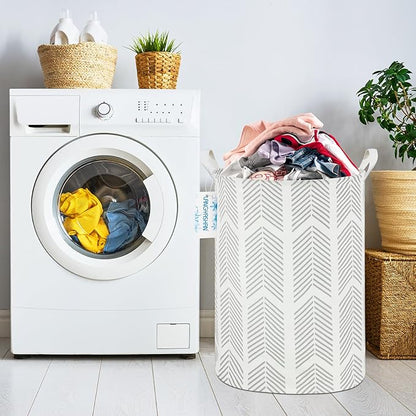 Laundry Basket Canvas Fabric Collapsible Organizer Basket for Storage Bin Toy Bins Gift Baskets Bedroom Clothes Children Nursery Hamper (Arrowhead)