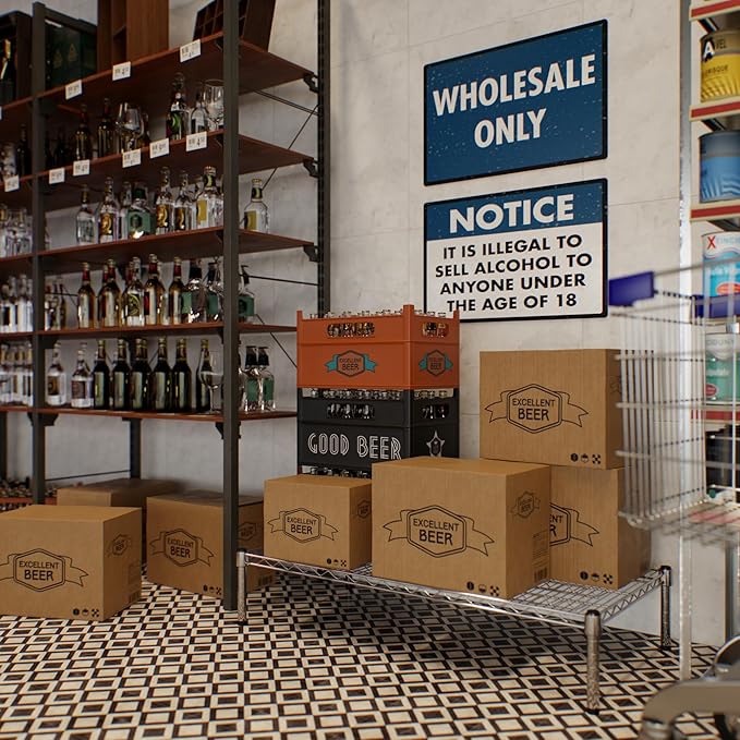 21" Deep x 42" Wide x 8" Height Wire Shelving Kit | 1-Tier | NSF Commercial Storage Rack Unit