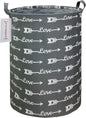 QUEENLALA Large Storage Basket,Laundry Hamper/Bathroom/Home Decor/Collapsible Round Storage Bin,Boys and Girls Hamper/Boxes/Clothing(Love Grey Arrow)