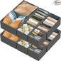 Simple Houseware Foldable Drawer Organizer for Clothes/Underwear/Panty/Onesie Stocking Bin, Set of 12, Dark Gray