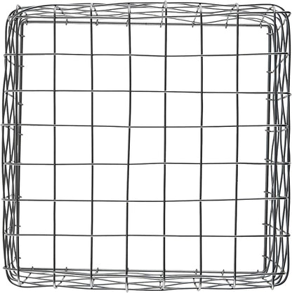 G.E.T. WB-304-MG Heavy Duty Iron Wire Utility Storage Bin/Basket, Square, 14" x 14" x 11"