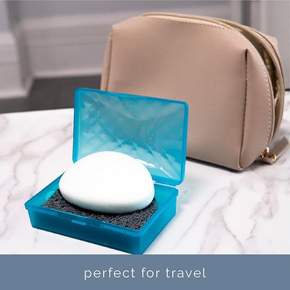 S&T INC. Bar Soap Holder for Kitchen, Bathroom, and Soap Dish, 6 Pack, Assorted, 2.9 inches by 4.4 inches