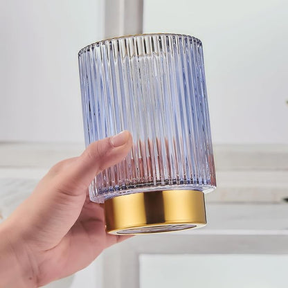 Makeup Brush Holder Organizer,Toothbrush Holders,Desk Pen Pencil Holder,Multifunctional Vintage Glass Brush Cup(A3-20-US)